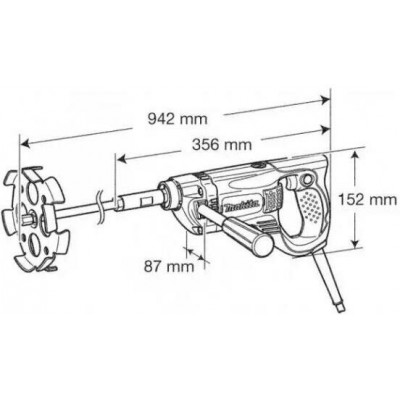 Безударная строительный миксер Makita UT1305, 850 Вт