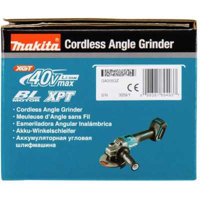 Аккумуляторная УШМ Makita GA005GZ, 125 мм