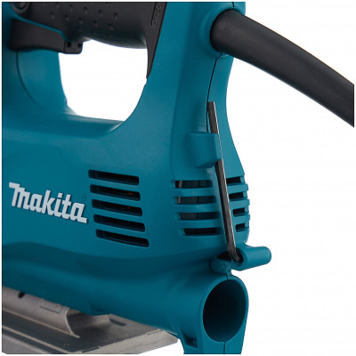 Электролобзик Makita 4329K, 450 Вт сине-зеленый