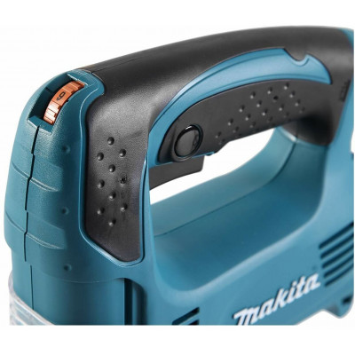 Электролобзик Makita 4329K, 450 Вт сине-зеленый