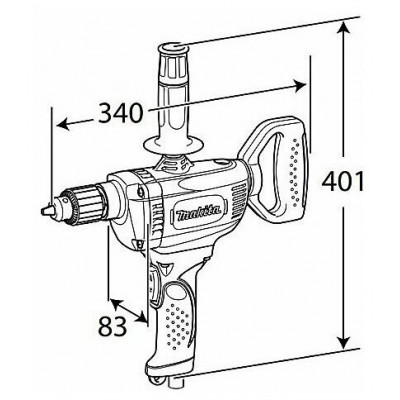 Безударная дрель Makita DS4012, 750 Вт