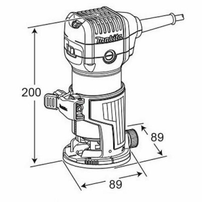 Кромочный (триммер) фрезер Makita RT0700CX2, 710 Вт