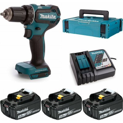 Аккумуляторная дрель-шуруповерт Makita DDF485RF3J