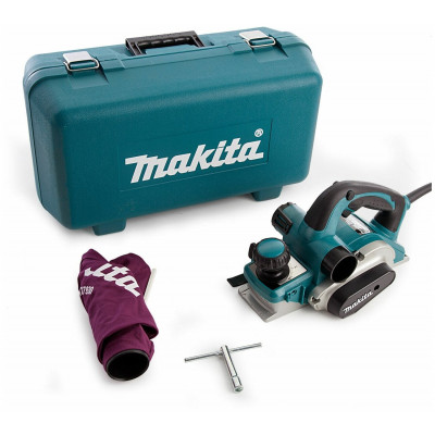 Сетевой электрорубанок Makita KP0810K, 850 Вт синий/черный/серый