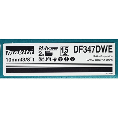 Аккумуляторная дрель-шуруповерт Makita DF347DWE