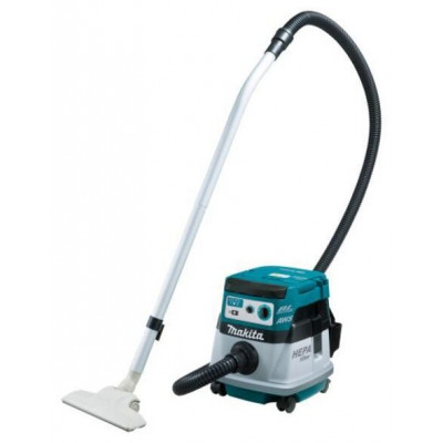 Профессиональный пылесос Makita DVC864LZ, 320 Вт, голубой/белый