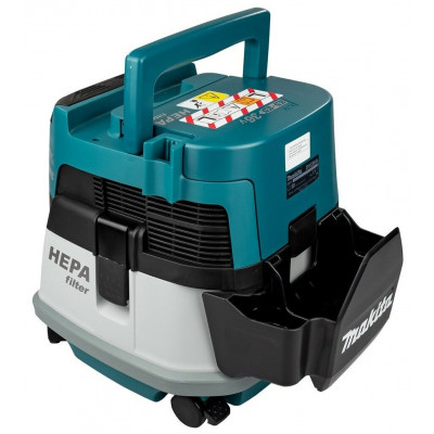 Профессиональный пылесос Makita DVC864LZ, 320 Вт, голубой/белый