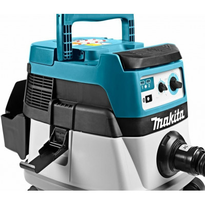 Профессиональный пылесос Makita DVC864LZ, 320 Вт, голубой/белый