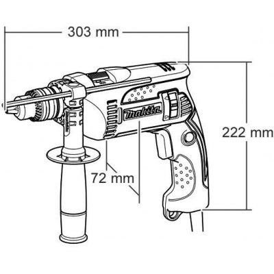 Дрель уд,680Вт,ЗВП-13мм,0-2800обм,1.8кг,кор