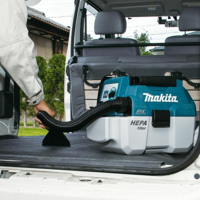 Профессиональный пылесос Makita DVC750LZ, синий/белый/черный