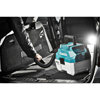 Профессиональный пылесос Makita DVC750LZ, синий/белый/черный