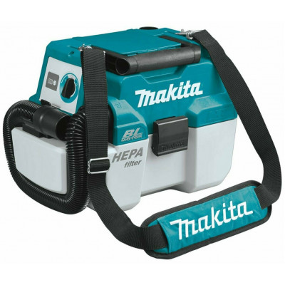 Профессиональный пылесос Makita DVC750LZ, синий/белый/черный