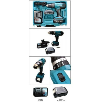 Аккумуляторная ударная дрель-шуруповерт Makita HP457DWE