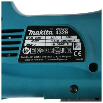 Электролобзик Makita 4329X1, 450 Вт