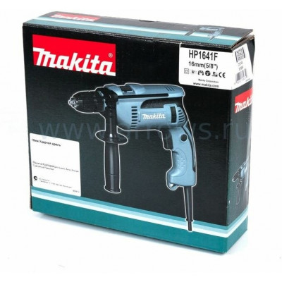 Ударная дрель Makita HP1641F, 680 Вт, без аккумулятора