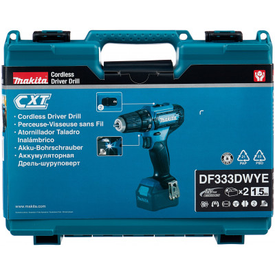 Аккумуляторная дрель-шуруповерт Makita DF333DWYE 12 В