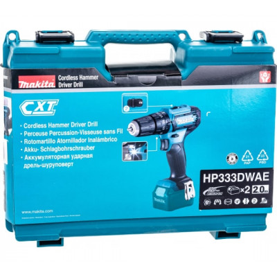 Аккумуляторная ударная дрель-шуруповерт Makita HP333DWAE