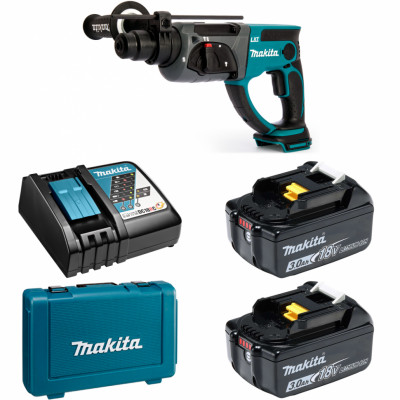 Перфоратор аккумуляторный Makita DHR202RFE 3.0Ач х2 кейс