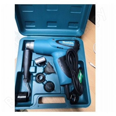 Строительный фен Makita HG651CK Case, 2000 Вт бирюзовый