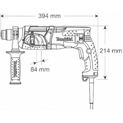 Перфоратор Makita HR2470FT, без аккумулятора, 780 Вт