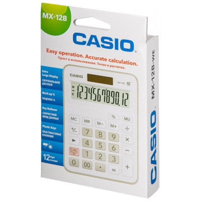 Калькулятор настольный CASIO MX-12B-W-EC