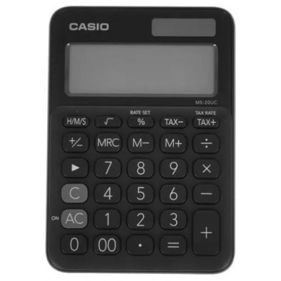 Калькулятор настольный CASIO MS-20UC-BK-W-EC