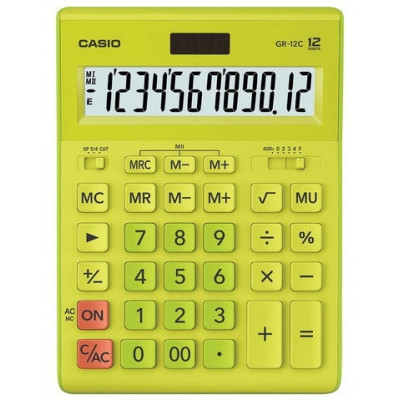 Калькулятор настольный CASIO GR-12C-GN-W-EP салатовый