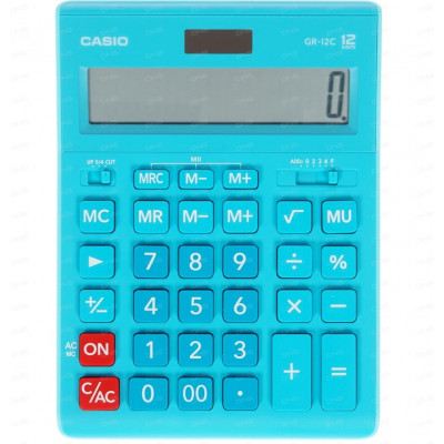 Калькулятор настольный CASIO GR-12C-LB-W-EP бирюза