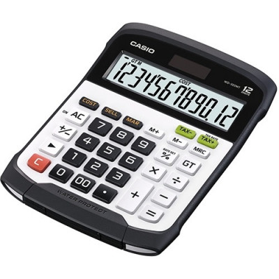 Калькулятор CASIO WD-320MT-W-EC, 12-разрядный, черный, белый