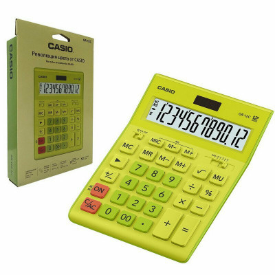 Калькулятор настольный CASIO GR-12C-WR-W-EP бордовый