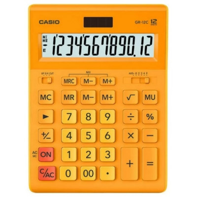 Калькулятор настольный CASIO GR-12C-RG-W-EP желтый