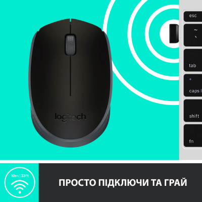 Мышка беспроводная Logitech M171 Black (910-004424)