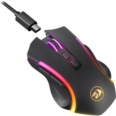 Мышь игровая беспроводная Redragon Griffin wireless, RGB, черный