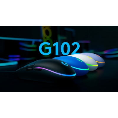 Мышь игровая Logitech G102 LIGHTSYNC BLUE 8000dpi/USB/2М/RGB (910-005801)