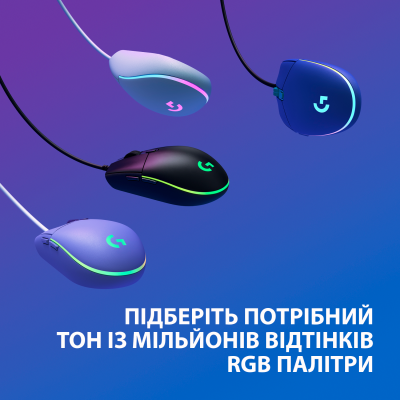 Мышь игровая Logitech G102 LIGHTSYNC BLUE 8000dpi/USB/2М/RGB (910-005801)