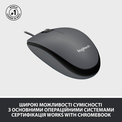 Мышка проводная LOGITECH M100 - Black (910-006652)