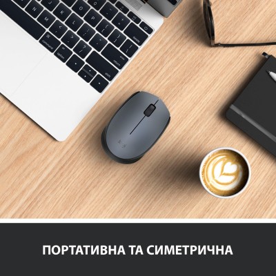 Мышка беспроводная Logitech M170 Grey-K (910-004642)