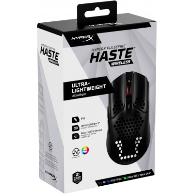 Мышка игровая беспроводная HyperX Haste Black (4P5D7AA)(HP)