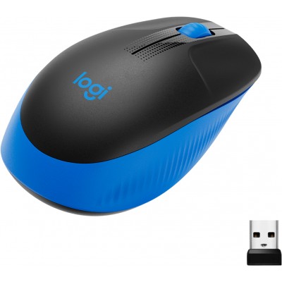 Мышка беспроводная Logitech M190 Blue (черный/синий) - 2.4GHZ /EMEA(910-005907)