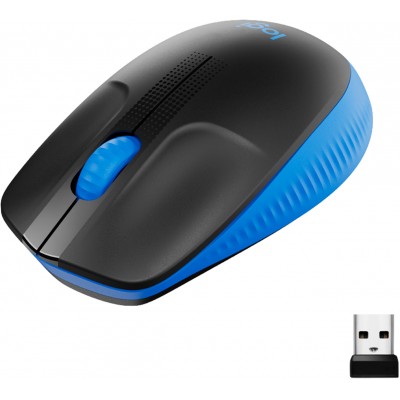 Мышка беспроводная Logitech M190 Blue (черный/синий) - 2.4GHZ /EMEA(910-005907)