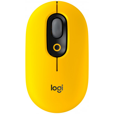 Мышка беспроводная Logitech POP with Emoji-BLAST YELLOW 2.4GHZ/BT/N/A (910-006546)