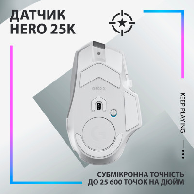 Мышка игровая LOGITECH G502 X PLUS WHITE/PREMIUM (910-006171)