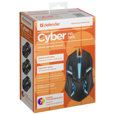 Мышь Defender Cyber MB-560L черный