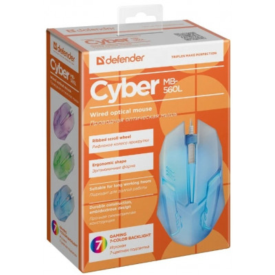 Мышь Defender Cyber MB-560L белый