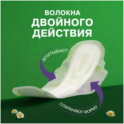 NATURELLA Ultra Женские гигиенические прокладки ароматизиров Camomile Night with wings Duo 56шт NATURELLA Ultra Женские гигиенические прокладки ароматизиров Camomile Night with wings Duo 56шт