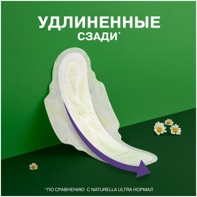NATURELLA Ultra Женские гигиенические прокладки ароматизиров Camomile Night with wings Duo 56шт NATURELLA Ultra Женские гигиенические прокладки ароматизиров Camomile Night with wings Duo 56шт