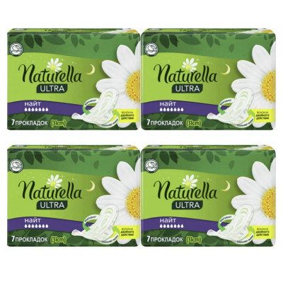 NATURELLA Ultra Женские гигиенические прокладки ароматизиров Camomile Night with wings Duo 56шт NATURELLA Ultra Женские гигиенические прокладки ароматизиров Camomile Night with wings Duo 56шт