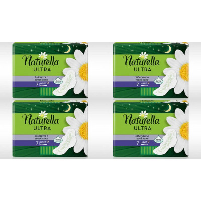 NATURELLA Ultra Женские гигиенические прокладки ароматизиров Camomile Night with wings Duo 56шт NATURELLA Ultra Женские гигиенические прокладки ароматизиров Camomile Night with wings Duo 56шт