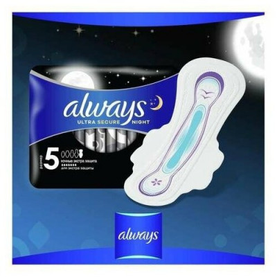 ALWAYS Ultra Ультратонкие Женские гигиенические прокладки Secure Night Duo 22шт ALWAYS Ultra Ультратонкие Женские гигиенические прокладки Secure Night Duo 22шт