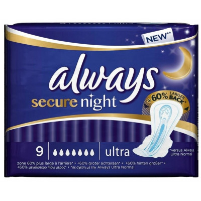 ALWAYS Ultra Ультратонкие Женские гигиенические прокладки Secure Night Duo 22шт ALWAYS Ultra Ультратонкие Женские гигиенические прокладки Secure Night Duo 22шт